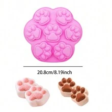 狗爪狗骨头硅胶模具用于烘焙巧克力、糖果、果冻、冰块、蛋糕装饰、肥皂模具、DIY宠物零食烘焙模具狗饼干零食模具厨房烘焙用具配件 - 粉色 - 查看 16