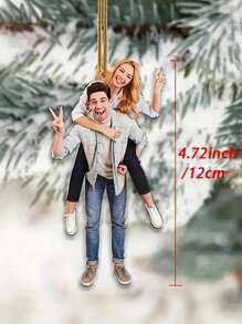 1pc Customizable Car Interior Hanging Accessory, Personalized Graduation Photo Ornament, Acrylic Party Home Decor, Gift For Birthday, Anniversary, Valentine's Day, Christmas For Family, Friends, Colleagues Gifts - Multicolor - View 7