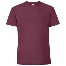 Fruit of the Loom Mens Iconic 195 Premium Ringspun Cotton TShirt (Burgundy) - 195gsm 100% Combed Ringspun Cotton - 酒紅色 - 查看 1