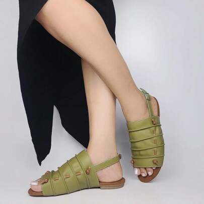 Sandalia Rasteira  Rasteirinha flats casual em couro legitimo