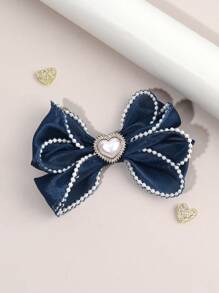 1 件装幼儿女孩蝴蝶结发夹，甜心水钻装饰蝴蝶结，精致仿珍珠边发夹，薄纱网状鳄鱼夹，适合儿童青少年的完美礼物，适合日常生活 - 彩色 - 查看 12