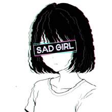 1pc Anime Manga Glitched Sad Girl Anime Vintage Glitch Glitched Catgirl Canvas Printing Home Room Wall Art Decoration Painting No Frame
