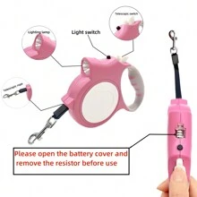 5M LED Retractable Dog Leash – Lighted Pet Walking Lead, Adjustable Rope For Small And Medium Dogs, 16FT Illuminated Outdoor Running Leash