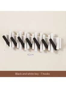 1钢琴键衣架创意舒适不占地方有趣实用入户门衣帽架卧室墙壁挂式墙上衣服挂钩自由悬挂衣架挂钩 - 彩色 - 查看 13