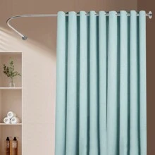 Eatssode Barra de cortina de ducha ajustable de 72-95 x 90-130 cm, barra de cortina de ducha de acero inoxidable para baño y bañera, decoración del hogar y accesorios de baño, de vuelta a la escuela, decoración de otoño