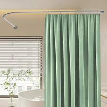 Eatssode Barra de cortina de ducha ajustable de 72-95 x 90-130 cm, barra de cortina de ducha de acero inoxidable para baño y bañera, decoración del hogar y accesorios de baño, de vuelta a la escuela, decoración de otoño