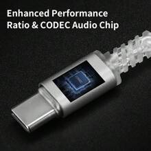 QKZ TC100 新款镀银耳机升级线，带高清麦克风立体声降噪 KT02F20 DAC 解码 C 型，兼容 iPhone 15 - 彩色 - 查看 5