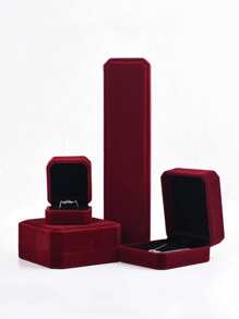 1 件天鹅绒珠宝盒、手链和戒指盒、吊坠包装盒、情人节礼品盒、项链礼品盒珠宝架珠宝收纳盒用于戒指用于耳环用于项链用于手链珠宝配件珠宝收纳袋生日礼物妈妈礼物