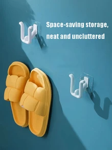 1/2件浴室拖鞋架免打孔壁挂式室内通用浴室沥水架拖鞋架浴室鞋架壁挂式免打孔浴室沥水架悬挂式简易趾鞋架悬挂式 - 彩色 - 查看 3