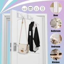 2 Confezioni di Ganci da Porta per Appendere - Ganci in Plastica Bianca Extra Resistenti da Appendere sulla Porta per Appendere Vestiti, Asciugamani, Accappatoi, Cappelli, Borse e Altro, Ganci Adesivi, Portasciugamani, Decorazione Parete Camera da Letto, Grucce, Ganci, Appendiabiti, Accessori Scolastici, Mensole, Organizzazione e Archiviazione, Portachiavi da Parete, Portachiavi, Gancio Adesivo, Appenditutto Porta, Decorazione Camera Letto, Accessori Cucina - Multicolore - Visualizzare 6
