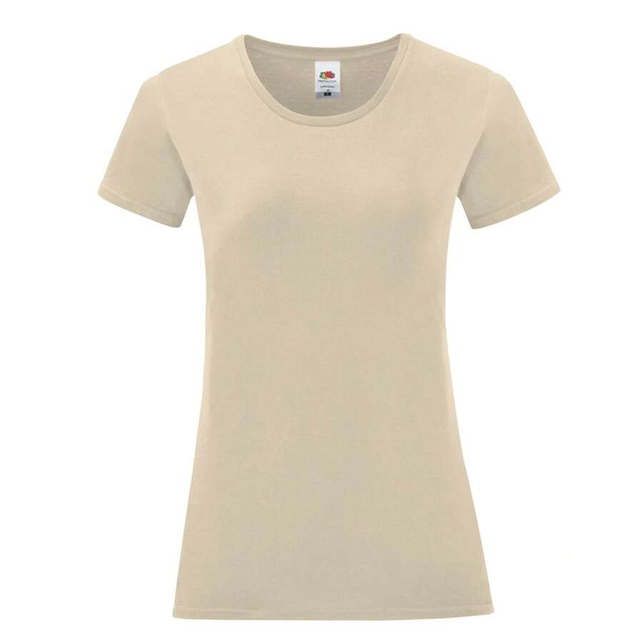 Fruit of the Loom Damen/Frauen Iconic 150 T-Shirt (Natural) - Beige - Übersicht 1