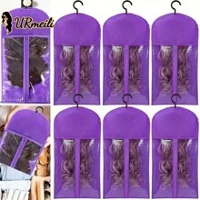 6PCS Hair Extension Holder Wig Storage For Multiple Wigs Holder Wig Bags Storage With Hanger Hair Extension Storage Wig Hanger For Multiple Wigs Hair Extensions, Wigs & Accessories (3/6PCS) - Multicolor - View 2