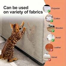 10 Pieces Of Cat Scratch Protective Tape - Transparent Double-Sided Furniture Protection Sticker, Suitable For Sofas And Lounge Chairs, Durable PVC Pet Scratch Resistant Sticker