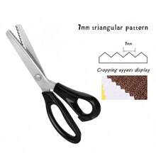 1pc Stainless Steel Lace Scissors, Triangle/Wave/Crescent Teeth Shape, DIY Sewing Fabric Clothing Handicraft Fabric Lace Scissors Back To School