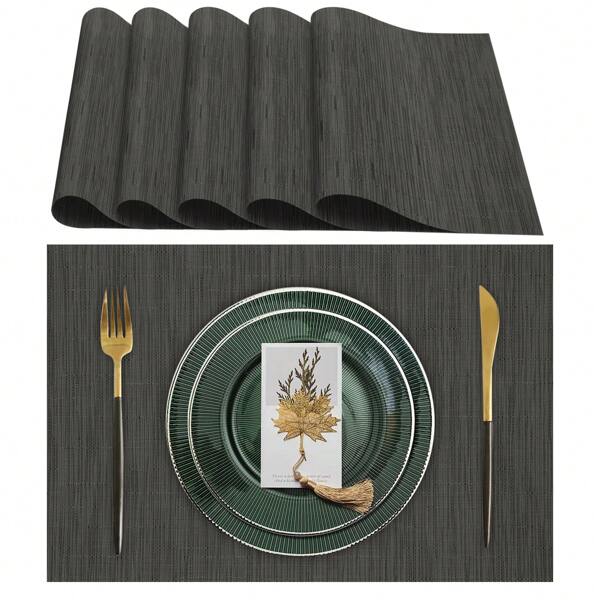 Farfallarossa Set aus 6 waschbaren amerikanischen Tischsets, hitzebeständig und rutschfest für Küche und Restaurants. In verschiedenen Farben erhältlich