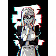 1pc Anime Manga Glitched Sad Girl Anime Vintage Glitch Glitched Catgirl Canvas Printing Home Room Wall Art Decoration Painting No Frame