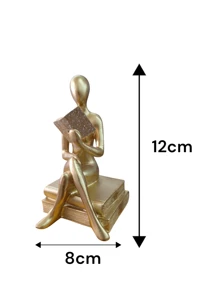 Enfeite de resina boneco abstrato - Dourado(Tipo B) - Visão 4