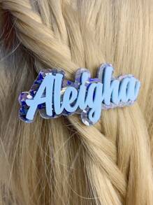 Custom Acrylic Hair Clip - Personalized Name Duckbill Barrette, DIY Letter Design, Perfect Back-To-School Gift For Best Friends
