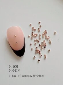 美甲金属配件：实心半球铆钉、哑光深色简约金属装饰 美甲用品 美甲饰品 美甲宝石 - 彩色 - 查看 12