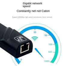 External USB 3.0 Gigabit Network Adapter, USB To RJ45 Ethernet Adapter With RTL8153 Chip - Black - View 2