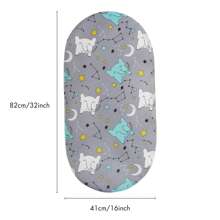 2 件装涤纶卡通印花婴儿床床单，安全舒适，助您健康睡眠 - 大象與北極熊 - 查看 6