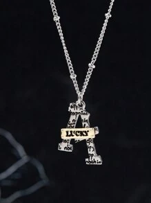 1 Pc Stylish Letter Design Personalized Necklace, Elegant Gift For Women On Dates, Parties, Holidays