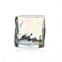 Taza de cristal transparente, glaciar, vino, whisky, café, jugo para beber en el hogar, tazas de forma Irregular, 1 Uds. - Deslumbrante - Ver 9