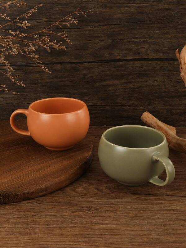 1 Elegantly Designed Ceramic Mug, Matte Finish, Latte Coffee Cup, Sophisticated Tea Cup, Unique Pattern, Hand Wash Only, Reusable, Round Shape, Non-Slip, Multi-Purpose, Suitable For Christmas, Thanksgiving