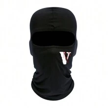 6 pièces/2 pièces/1 pièce Masque de ski avec imprimé lettre V, cagoule, masque facial pour hommes et femmes, protection UV, coupe-vent, écharpe pour snowboard, moto