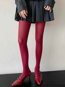 1 Paar Damen Tights in Bonbonfarben, Samtstrumpfhosen in hochwertiger Retro-Matter Optik, dicke Seidenkollektionen, frei geschnitten mit hoher Elastizität, vielseitig einsetzbar als Leggings für Frühling und Herbst - Verschiedenfarbig - Übersicht 11