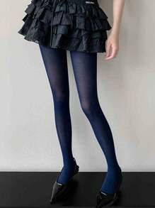 1 Paar Damen Tights in Bonbonfarben, Samtstrumpfhosen in hochwertiger Retro-Matter Optik, dicke Seidenkollektionen, frei geschnitten mit hoher Elastizität, vielseitig einsetzbar als Leggings für Frühling und Herbst - Verschiedenfarbig - Übersicht 5