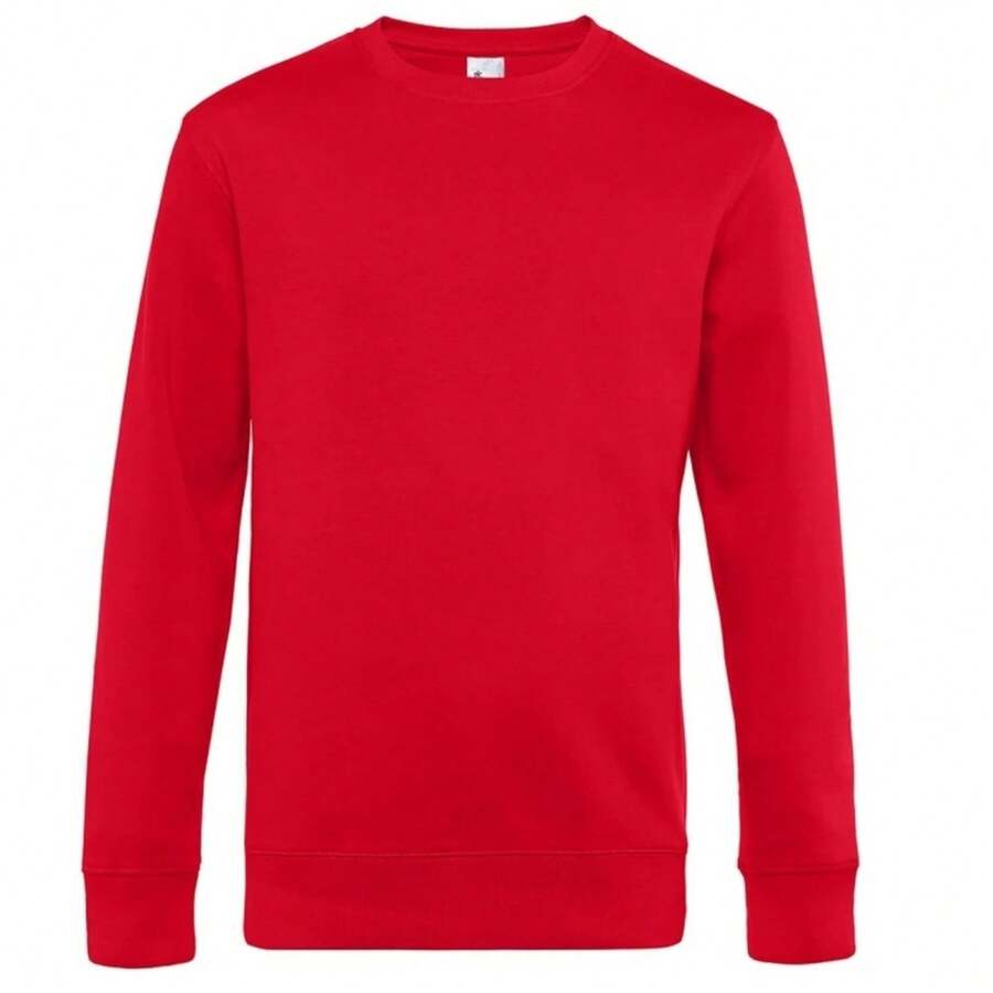 B&C Mens Setin Sweatshirt (Red) - 280gsm 80% Combed Ringspun Cotton/20% Polyester - Red - View 1