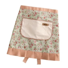 1 pieza Delantal de cintura de estilo rústico de lienzo transpirable, fresco y lindo, duradero y resistente al aceite para cocinar, uso en la cocina, uso doméstico - Delantal de cocina y comedor de media longitud