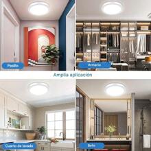[Oferta]1 luces LED de techo con panel de montaje en superficie, 18 W (equivalente a 180 W), luz empotrada plana y para iluminación de armarios, pasillos, escaleras, baños y sótanos - 18W - Ver 6