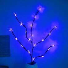 1 pieza Luces en forma de rama multicolor moradas, azules, amarillas y blancas, luces en forma de luna, luces simuladas de rama, luces de decoración de macetas, luces de ambiente, luces de decoración de habitaciones, luces de ambiente de alféizar, regalos de fiesta y vacaciones, guirnaldas de luces de colores, guirnaldas de luces como regalo de vacaciones para padres, abuelos, novias y novios - Multicolor - Ver 17