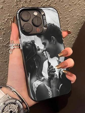 1pc Customized Photo Black Case Compatible With Apple 15 Pro Max / S25 Ultra / S25 Plus / Redmi And Other Models, Personalized Wedding Photo Case, Gift For Couples, Friends, Family, Graduation,Stylish,Colorful,Vintage,Cute,Contracted,Funny,Custom,Personalized,Unique,Customized,Ideal Gifts For Him,Ideal Gifts For Her,Boyfriend,Girlfriend,Family,Friends,Grandparents,Couple,For Anniversaries,For Birthdays,Season Picks,2025phonecase