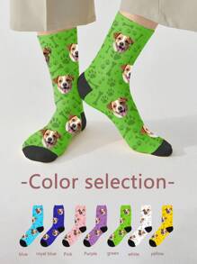 1 Pair Custom Face Socks, Custom Photo Sock, Custom Printed Socks, Personalized Funny Face Socks, Custom Picture Socks, Put Any Face On The Socks, Anniversary Gift, Valentine Gift, Birthday Gift