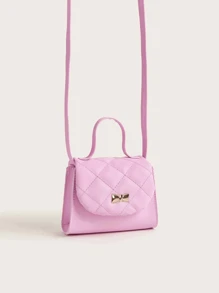 1pc S Cute Bow Decor Shoulder Crossbody Bag, Mini Bag For Outfit Matching