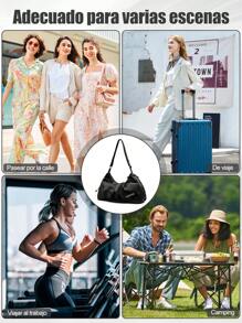 GlamourGrip Bolso de viaje corto de moda para deportes y yoga de mujer, bolsa de gran capacidad para entrenar, Viene con bolsa de almacenamiento portátil para cable de datos, agarre cómodo y material duradero que no daña las manos, Regalo de Navidad perfecto para familiares y amigos.
