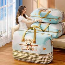 1/3pcs Non-Woven Fabric Foldable Storage Bag, Waterproof Moth-Proof Thickened Quilt Storage Bag, Large Capacity Carrying Bag For Home Moving, Packing, Travelling, Gifts For Friends And Families, Suitable For All Seasons Bag For School School Accessories School Stuff