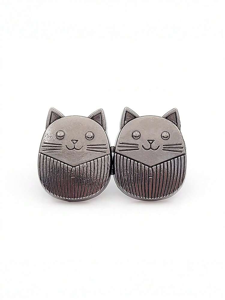 1 对猫形可拆卸免钻无缝腰带扣，适用于牛仔裤，腰围缩小器 - 彩色 - 查看 12