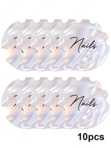 10 件美甲展示卡手工指甲摄影展示道具板美甲圆盘按压式指甲沙龙配件美甲技术道具指甲自拍圆盘展示板适用于美甲师 - 彩色 - 查看 10