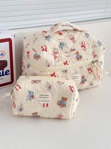 1 件卡通迷你熊化妆包女士可爱迷你蝴蝶结化妆品收纳包化妆旅行洗漱用品收纳包必备礼品收纳拉链配件指甲、化妆包、化妆包、化妆包、化妆包、化妆收纳包、旅行、化妆袋、包、化妆包、化妆包、旅行必需品、小袋包、化妆包、包、旅行必需品、化妆配件、小化妆包