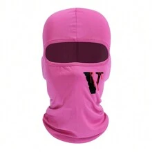 6 pièces/2 pièces/1 pièce Masque de ski avec imprimé lettre V, cagoule, masque facial pour hommes et femmes, protection UV, coupe-vent, écharpe pour snowboard, moto