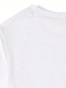 Letter Printing Gift Carnival Women's T-Shirt Short Sleeves Great Festival Can Be Worn On Various Occasions Valentine's Day Classic Round Neck Design Simple And Generous Suitable For All Face Shapes Versatile Four Seasons Comfortable To Wear Can Give People A Natural And Comfortable Wearing Experience Lucky Clover Can Be Given As A Gift - White - View 5