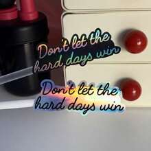 别让艰难的日子打败你！贴纸，笔记本电脑手机贴纸，汽车贴纸，适用于任何平面，笔记本电脑贴纸，墨西哥贴纸，保温杯贴纸，水瓶贴纸，返校季剪贴簿用品，趣味贴纸，Kindle - 彩色 - 查看 2