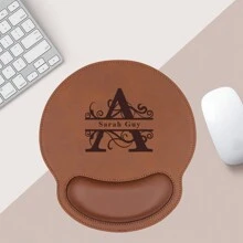 Custom Leather Mouse Pad With Wrist Rest - Perfect Gift For Dad Or Boss - Ideal For Him & Her - Personalized Mouse Pad - Great Teacher Gift And Office Supplies - Available In Black, Brown, And Gray - A Stylish And Functional Addition To Any Workspace - Thoughtful Gift For Birthdays, Holidays, Or Special Occasions! Back To School
