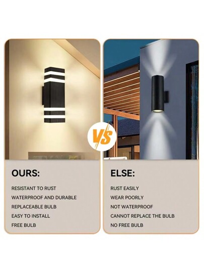 CANMEIJIA 1PC Acrylic LED Wand Lamp Indoor Outdoor Waterproof Verlichting E27 Up Down Porch Lights Home Corridor Garden Lighting Fixture, ation, In Gardens/Corridors/Stairs/Streets/Balconies view 6