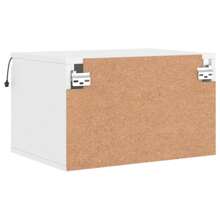 VidaXL Wall Bedside Table With LED Lights White