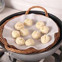 1pc 14cm-60cm Reusable Silicone Non-Stick Steam Cloth Set Steaming Pad For Cooking
